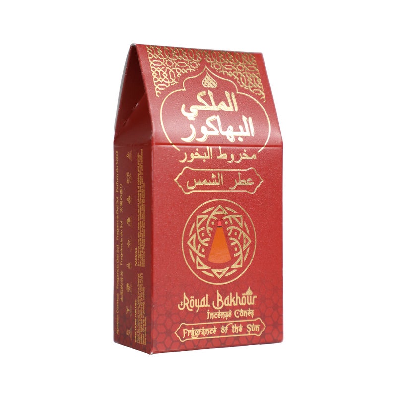 Royal Bakhour Fragrance of the Sun Incense Cones Long-Lasting Arabian Aroma 30 Cones - Image 1